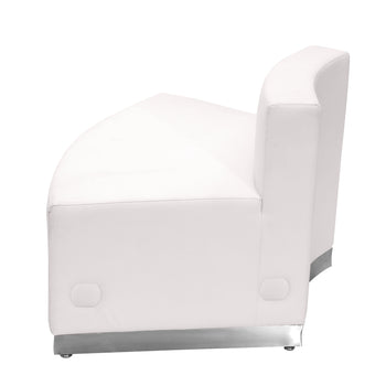 White Convex Leather Chair