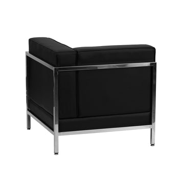 Black Corner Leather Chair