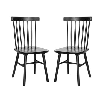 2PK Black Spindle Back Chair