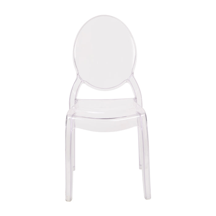 4PK Crystal Wide Ghost Chairs