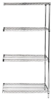 Quantum Storage Solutions AD74-1436C Chrome Wire Shelving Add-On Kit 