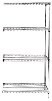 Quantum Storage Solutions AD74-1272C Chrome Wire Shelving Add-On Kit 