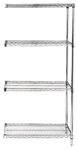 Quantum Storage Solutions AD74-1242C Chrome Wire Shelving Add-On Kit 