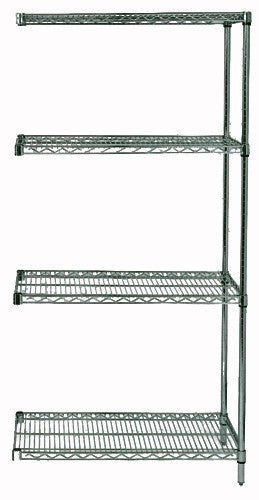 Quantum Storage Solutions AD54-2430P Epoxy Coated, Green Wire Shelving Add-On Kit 