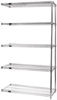 Quantum Storage Solutions AD54-2142C-5 Chrome Wire Shelving Add-On Kit 