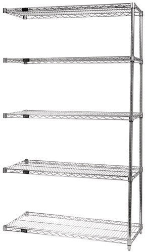 Quantum Storage Solutions AD54-3672C-5 Chrome Wire Shelving Add-On Kit 