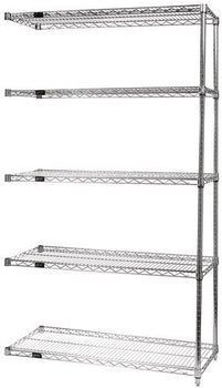 Quantum Storage Solutions AD74-1848S-5 Stainless Wire Shelving Add-On Kit 