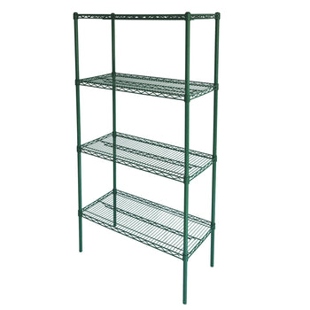 CAC China AEWS-1836S Epoxy Coated Wire Shelving Set 36-inches x 18-inches x 72-inches