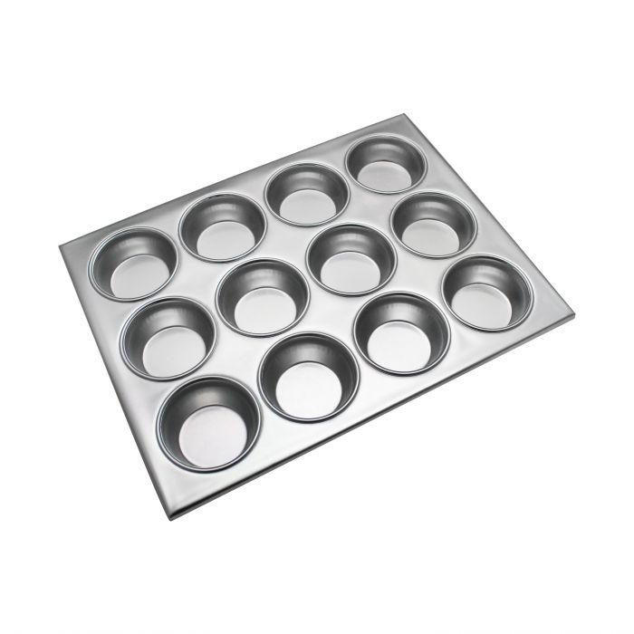 12 CUP MUFFIN PAN - NON STICK (0.4M/M), 3.5 OZ EACH CUP