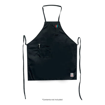 CAC China APBB-2BK Chef's Pride Bib Apron Full Length with Pocket Black