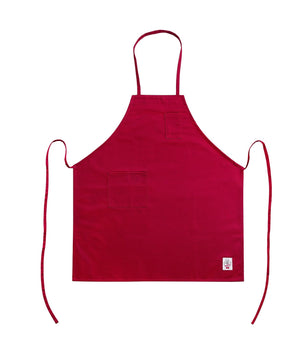 CAC China APBB-2RD Chef's Pride Bib Apron Full Length with Pocket Red