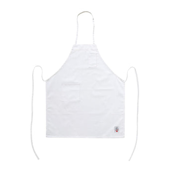 CAC China APBB-2WT Chef's Pride Bib Apron Full Length with Pocket White