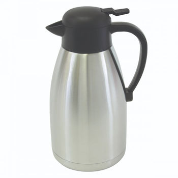 Thunder Group ASCS119 1.9 Liter/64 oz Coffee Server, Stainless Steel, Polypropylene Cap, Handle, Silicone Ring