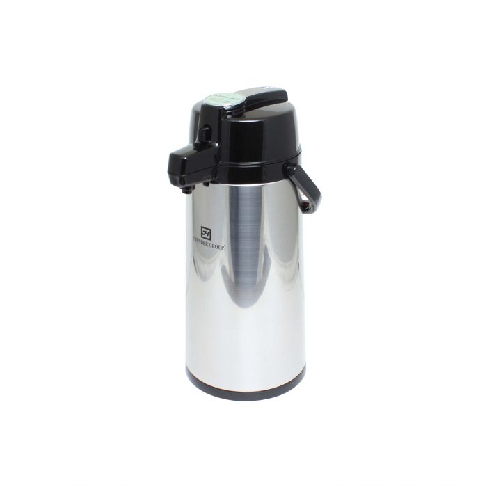 Thunder Group ASLG322 2.2 Liter/74 oz Airpot, Stainless Steel Body, Glass Lined, Lever Top