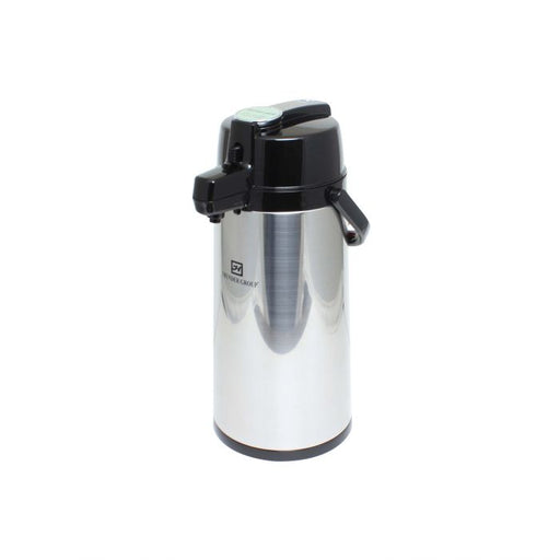 Thunder Group ASLG325 2.5 Liter/84 oz Airpot, Stainless Steel Body, Glass Lined, Lever Top