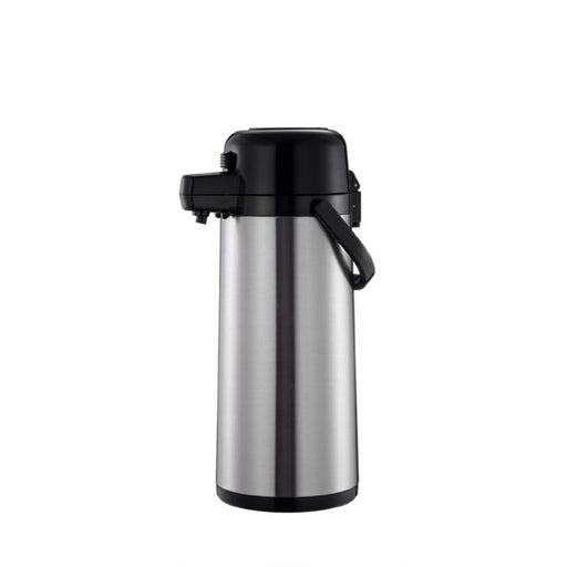 Thunder Group ASPS330 3.0 Liter/101 oz Airpot, Stainless Steel Body, Stainless Steel Lined, Push Button