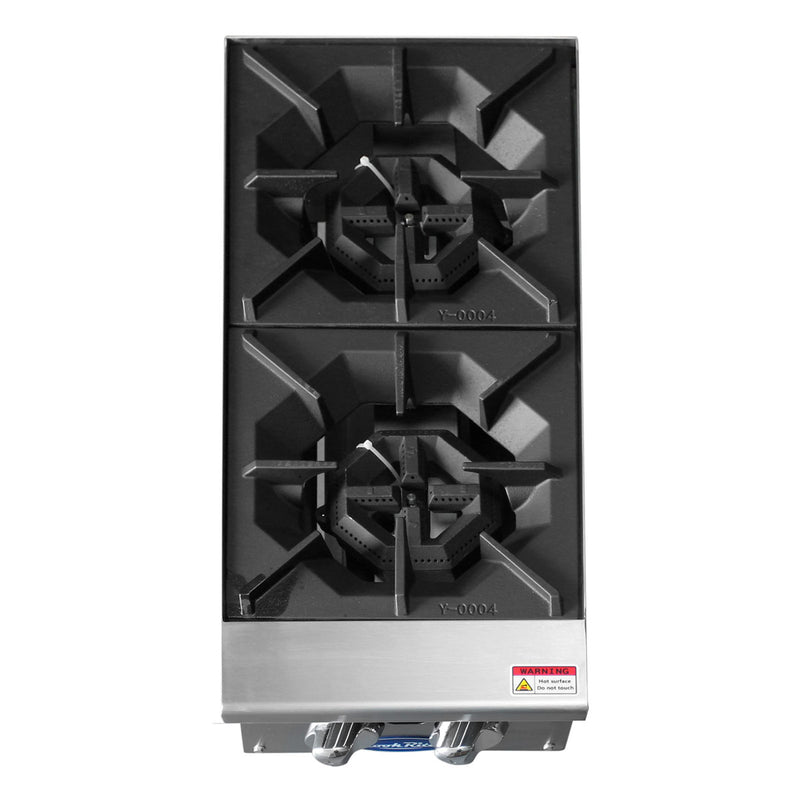 Atosa USA ATHP-12-2 Heavy Duty Stainless Steel 12-Inch Two Burner Hotplate - Natural Gas