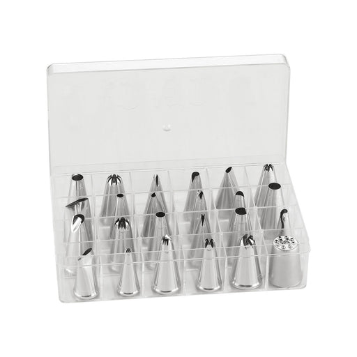 CAC China B7DT-24 Decorating Tip Set Stainless Steel 24-PC