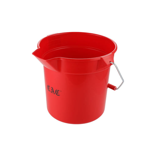 CAC China BTRS-10RD Bucket Round Poly Red 10 quart