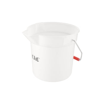 CAC China BTRS-10WT Bucket Round Poly White 10 quart