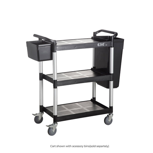 CAC China BTUC-17BK Utility Cart Black 31-7/8x17-1/8x35-7/8-inches Height