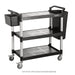 CAC China BTUC-19BK Utility Cart Black 40-1/8x19-3/4x37-3/4-inches Height