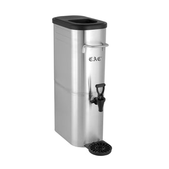 CAC China BVDS-IT3 Iced Tea Dispenser Stainless Steel Slim with Valve 3 Gallon