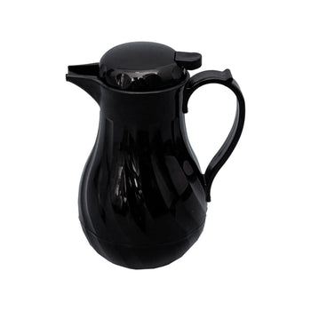 CAC China BVSR-64BK Insulated Beverage Server Swirl Black 64oz