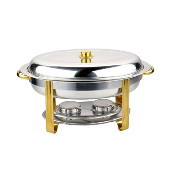 CAC China CAFR-205 Luminous Chafer Oval 6 quart