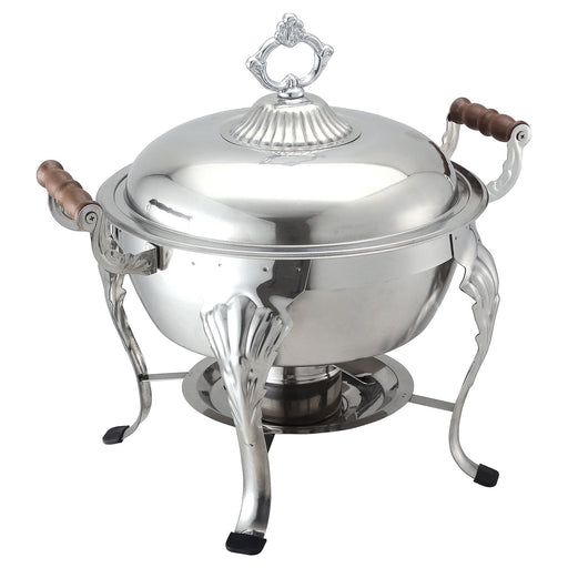 CAC China CAFR-303 Welsh 6 quart Stainless Steel Chafer Round