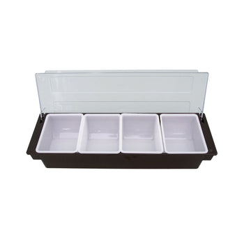 CAC China CDHL-4 ABS Plastic Condiment Holder 4-Compartment