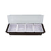 CAC China CDHL-4 ABS Plastic Condiment Holder 4-Compartment