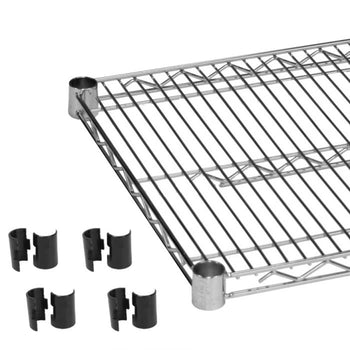 Thunder Group CMSV1424 Chrome Plated Wire Shelves 14" X 24" With 4 Set Plastic Clip