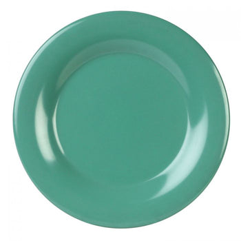 Thunder Group CR010GR 10 1/2" Wide Rim Plate, Green - Dozen