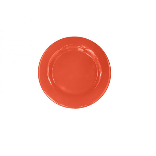 Thunder Group CR012RD 11 3/4" Wide Rim Plate, Orange - Dozen
