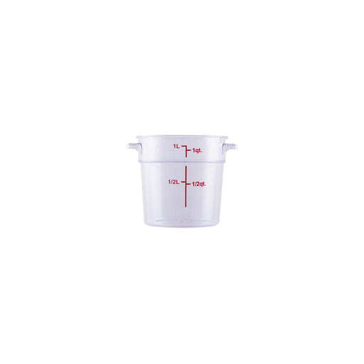 CAC China FS1P-1C 1QT Food Storage Container, Clear