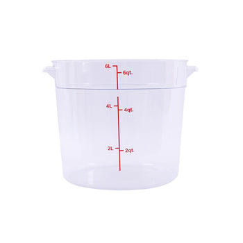 CAC China FS1P-6C 6QT Food Storage Container, Clear