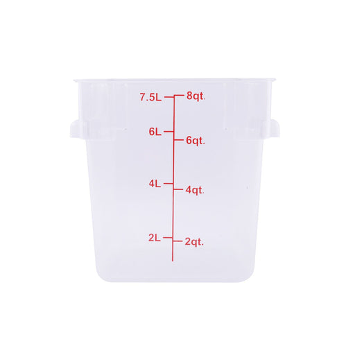 CAC China FS1P-SQ8C 8QT Food Storage Container, Clear