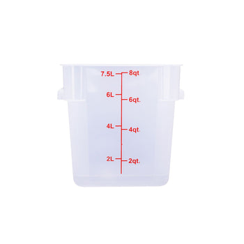 CAC China FS2P-SQ8T 8QT Food Storage Container, Translucent