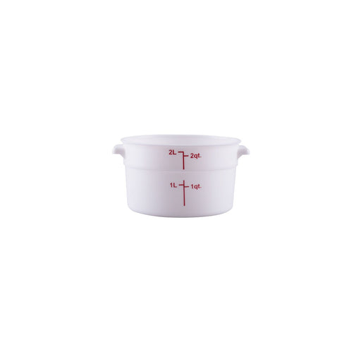 CAC China FS3P-2W 2QT Food Storage Container, White