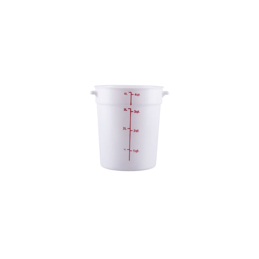 CAC China FS3P-4W 4QT Food Storage Container, White