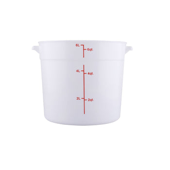 CAC China FS3P-6W 6QT Food Storage Container, White