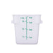 CAC China FS3P-SQ4W 4QT Food Storage Container, White