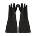 CAC China GLLX-2KL Black Reusable Latex Glove Large