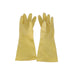 CAC China GLLX-2YM Yellow Reusable Latex Glove Medium