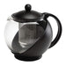 CAC China GLTP-25 Glass Teapot Black 25 oz.