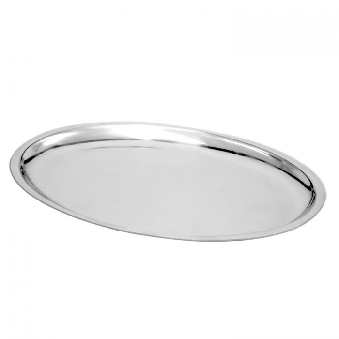 Thunder Group IRSP1108 11 5/8" X 8" Sizzling Platter, Oval, Stainless Steel