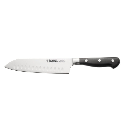 CAC China KFST-G71 Schnell Santoku Knife 7-1/4-inches, Granton Edge