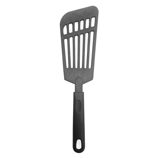 CAC China KUNL-SP07 Black Nylon Slotted Spatula