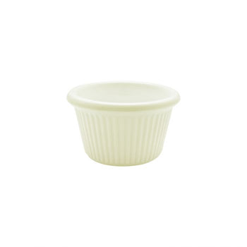 Thunder Group ML507B1 1 1/2 oz, 2 1/2" Fluted Ramekin, Bone - Dozen